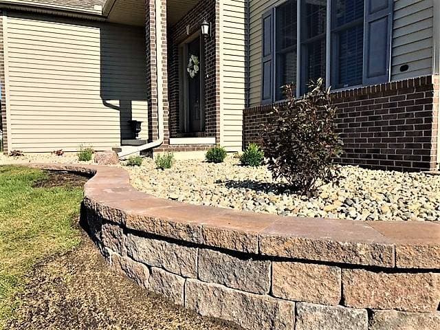 Northbrook Retaining Wall and Stone Garden Bed